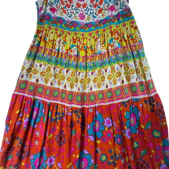 NATURAL LIFE Women Patricia Maxi Dress Flowy Tiered Boho Hippie Festival SZ XS - Picture 10 of 16